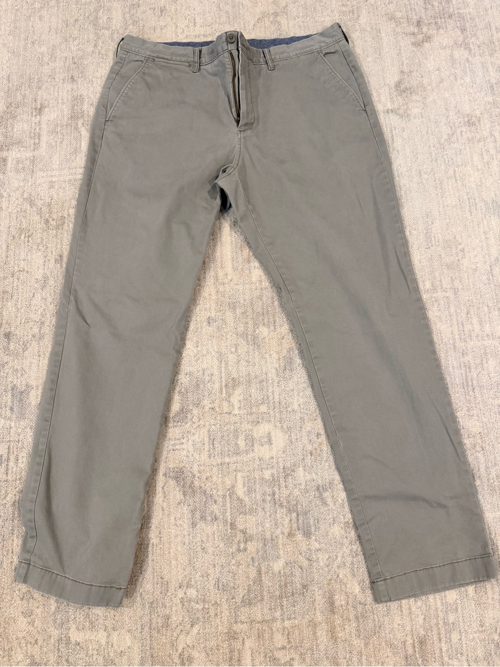 J. Crew Slim Straight Gray Chino Pants